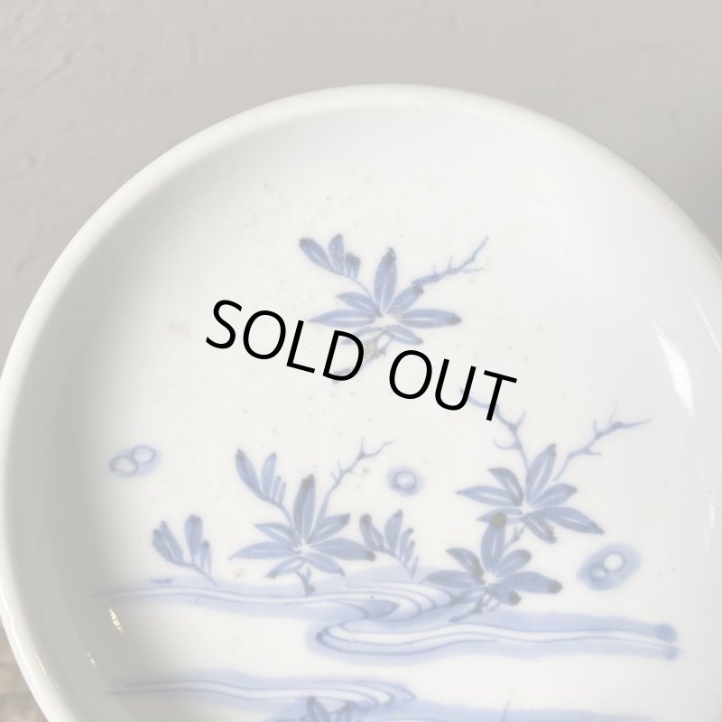 画像5: 伊万里焼　染付　紅葉　流水文様　取り皿　小皿 (5)