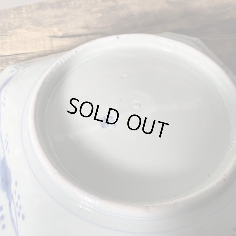 画像7: 伊万里焼　染付　角皿　大皿　植物　 (7)