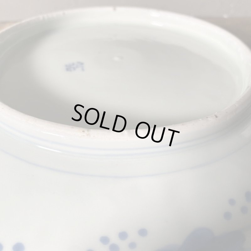 画像10: 伊万里焼　染付　角皿　大皿　植物　 (10)