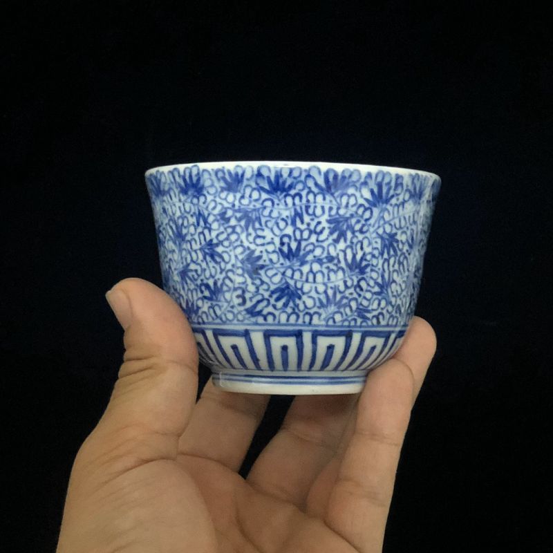 【★A】伊万里焼 古伊万里 染付 微塵 湯呑み 【★A】伊万里焼 古伊万里 染付 微塵 湯呑み