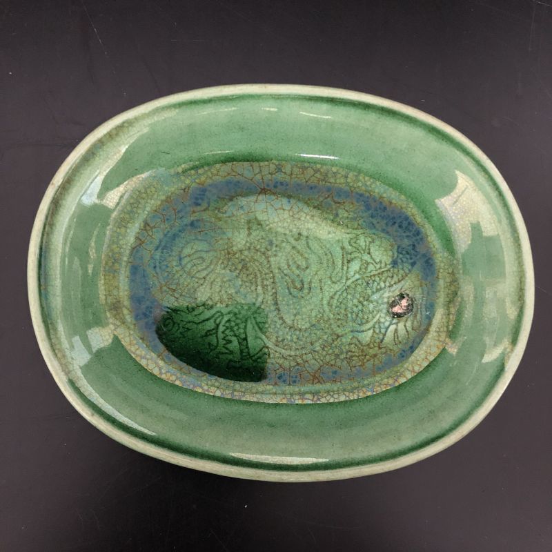 発掘品皿 八代焼 江戸後期 豆皿 古伊万里 珉平焼 骨董 珉平焼