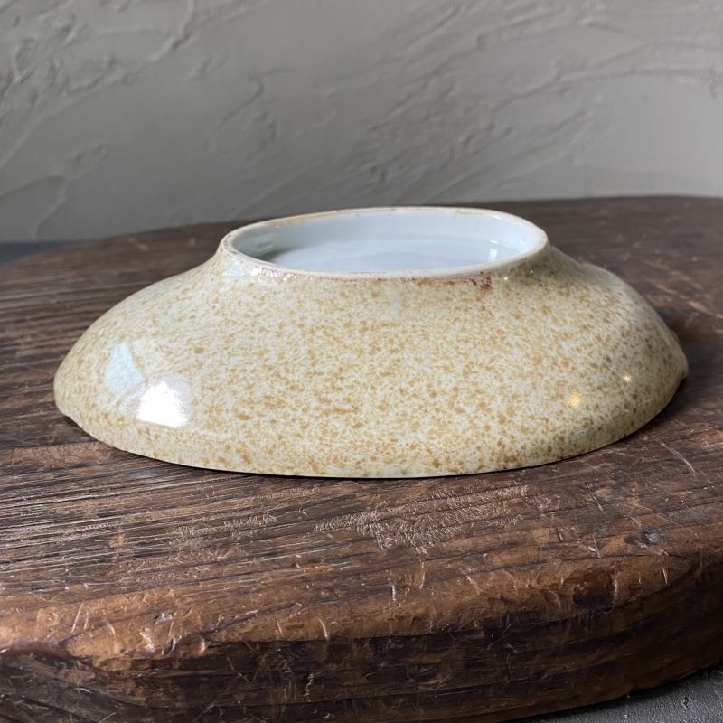 限定特価 波に千鳥文 小皿 豆皿 6枚 1枚に窯傷 5枚完品 戦前 瀬戸焼